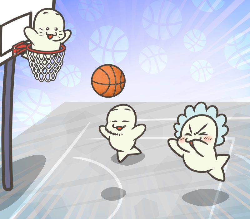 始めてバスケの公式試合が行われる